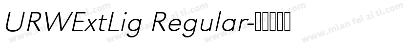 URWExtLig Regular字体转换